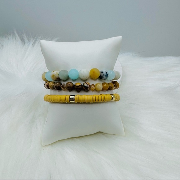 Knotty Mustard and Aqua Mix of Bliss Bracelet - Picture 5 of 6
